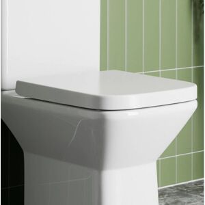 Affine - Brittany Soft Close Square - White - Top Fix - Toilet Seat Affine - Brittany Soft Close Square - White - Top Fix - Toilet Seat