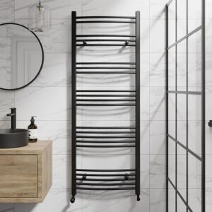 DuraTherm - Curved - Matt Black - Heated Towel Radiator DuraTherm - Curved - Matt Black - Heated Towel Radiator