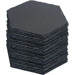 Argon Tableware 24x Hexagon Slate Placemats - Natural Dining Table Mats Argon Tableware 24x Hexagon Slate Placemats - Natural Dining Table Mats
