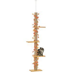 PawHut Adjustable Cat Tree - Orange - 202-242cm PawHut Adjustable Cat Tree - Orange - 202-242cm