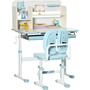 HOMCOM Kids Desk and Chair Set - Blue - Kids 3-12 - Ergonomic, Adjustable HOMCOM Kids Desk and Chair Set - Blue - Kids 3-12 - Ergonomic, Adjustable