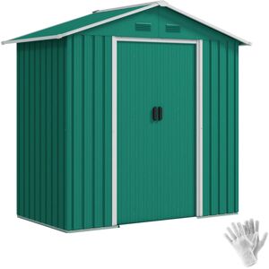 Outsunny 6.5ft x 3.5ft Metal Garden Storage Shed - Garden Storage Outsunny 6.5ft x 3.5ft Metal Garden Storage Shed - Garden Storage