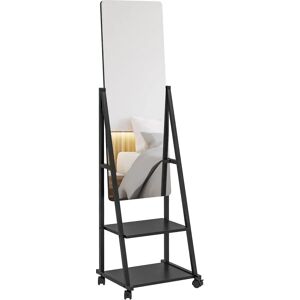HOMCOM Full Length Mirror - Black - Adjustable Angles - Full Body HOMCOM Full Length Mirror - Black - Adjustable Angles - Full Body