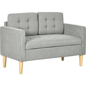 HOMCOM Light Grey 2-Seater Storage Sofa HOMCOM Light Grey 2-Seater Storage Sofa