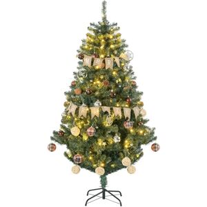 HOMCOM 6ft Artificial Christmas Tree with LED Lights - Christmas Tree HOMCOM 6ft Artificial Christmas Tree with LED Lights - Christmas Tree
