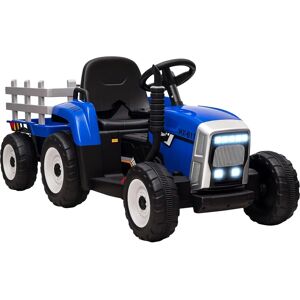 HOMCOM Electric Ride on Tractor with Detachable Trailer - Blue - Ride on Tractor HOMCOM Electric Ride on Tractor with Detachable Trailer - Blue - Ride on Tractor