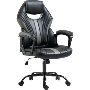 Vinsetto Gaming Chair - Black/Grey - Ergonomic, Adjustable, Swivel Vinsetto Gaming Chair - Black/Grey - Ergonomic, Adjustable, Swivel