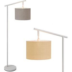 HOMCOM Grey Modern Floor Lamp with 350° Rotating Shade HOMCOM Grey Modern Floor Lamp with 350° Rotating Shade