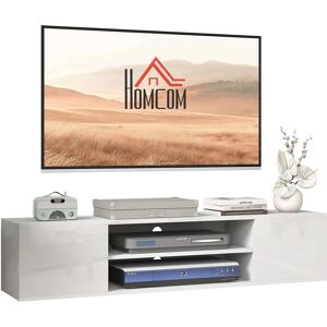 HOMCOM White Wall Mount TV Stand with Shelves - 60 inch HOMCOM White Wall Mount TV Stand with Shelves - 60 inch