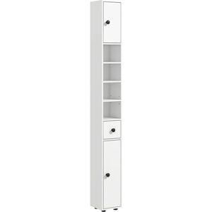 Kleankin 180cm Tall Slim Bathroom Cabinet - Adjustable Shelves Kleankin 180cm Tall Slim Bathroom Cabinet - Adjustable Shelves