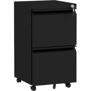 Vinsetto Steel Lockable File Cabinet with Adjustable Hanging Bar - Office Storage Vinsetto Steel Lockable File Cabinet with Adjustable Hanging Bar - Office Storage