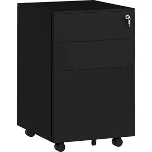 Vinsetto 3-Drawer Steel File Cabinet - Office Storage Lock Vinsetto 3-Drawer Steel File Cabinet - Office Storage Lock