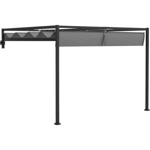 Outsunny 2 x 3m Wall Mounted Pergola - Retractable Sun Shade Canopy Outsunny 2 x 3m Wall Mounted Pergola - Retractable Sun Shade Canopy