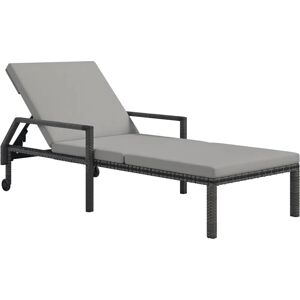 Outsunny Grey Rattan Wicker Sun Lounger - Outdoor Recliner with 5-Level Adjustable Backrest Outsunny Grey Rattan Wicker Sun Lounger - Outdoor Recliner with 5-Level Adjustable Backrest