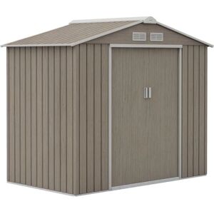 Outsunny Garden Shed 7x4ft - Foundation, Vents, Locking Door - Garden Shed Outsunny Garden Shed 7x4ft - Foundation, Vents, Locking Door - Garden Shed