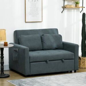 HOMCOM 2 Seater Grey Sofa Bed - Sofa Bed HOMCOM 2 Seater Grey Sofa Bed - Sofa Bed
