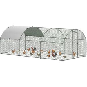 PawHut - Walk-In Chicken Run - Galvanised - Chicken Coop PawHut - Walk-In Chicken Run - Galvanised - Chicken Coop