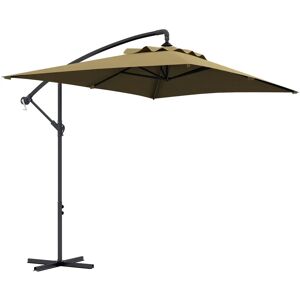 Outsunny - Cantilever Parasol - Brown - Cantilever Parasol Outsunny - Cantilever Parasol - Brown - Cantilever Parasol