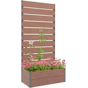 Outsunny Raised Garden Bed with Trellis - Garden Bed Outsunny Raised Garden Bed with Trellis - Garden Bed