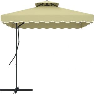 Outsunny - 2.5m Cantilever Parasol - Beige - Parasol Outsunny - 2.5m Cantilever Parasol - Beige - Parasol