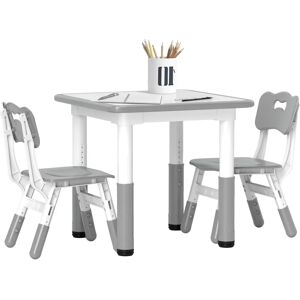 AIYAPLAY Kids Table and Chair Set - Height Adjustable - Grey AIYAPLAY Kids Table and Chair Set - Height Adjustable - Grey