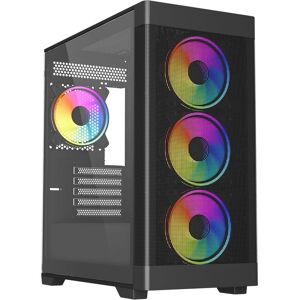 Vida Zephyr V2 Black Micro-ATX Gaming Case - ARGB Fans Vida Zephyr V2 Black Micro-ATX Gaming Case - ARGB Fans