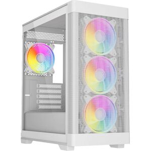 Vida Zephyr V2 White Argb Gaming Case - Micro ATX, 4 Fans, Glass Window Vida Zephyr V2 White Argb Gaming Case - Micro ATX, 4 Fans, Glass Window