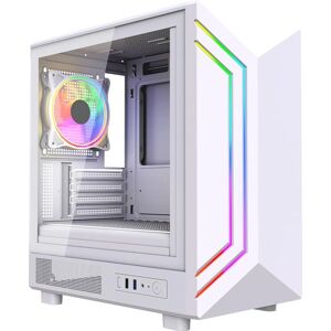 Vida Apollo M White Gaming Case - Micro ATX, Glass, ARGB, Infinity Fan Vida Apollo M White Gaming Case - Micro ATX, Glass, ARGB, Infinity Fan