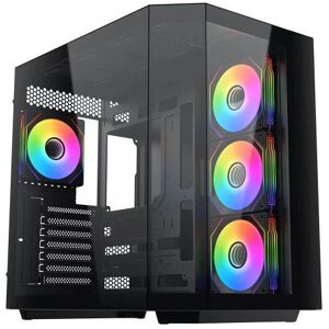 Vida Edge Tower Black - Gaming Case with ARGB Fans Vida Edge Tower Black - Gaming Case with ARGB Fans
