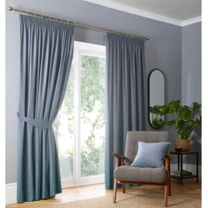 Fusion Dijon Blue Blackout Thermal Cotton Curtains - Curtains Fusion Dijon Blue Blackout Thermal Cotton Curtains - Curtains