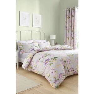 Dreams & Drapes Flourette Watercolour Floral Duvet Cover Bedding Set Lilac - Sängkläder Dreams & Drapes Flourette Watercolour Floral Duvet Cover Bedding Set Lilac - Sängkläder
