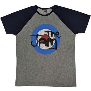 The Jam Vintage Logo Grey Unisex Raglan T-shirt - T-shirt The Jam Vintage Logo Grey Unisex Raglan T-shirt - T-shirt