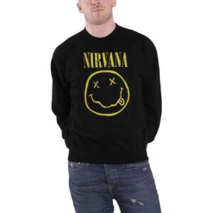 Nirvana X-Large Gult Glad Ansikte Huvtröja - Huvtröja Nirvana X-Large Gult Glad Ansikte Huvtröja - Huvtröja