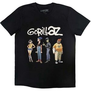 Gorillaz Modell Spray Logo Group Svart T-shirt Gorillaz Modell Spray Logo Group Svart T-shirt