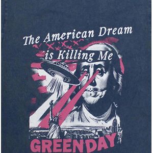 Green Day American Dream T-shirt - Unisex Blå Tvätt Green Day American Dream T-shirt - Unisex Blå Tvätt