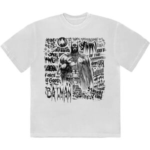 DC Comics Batman Scribbler Logo T Shirt White XXL - T-Shirt DC Comics Batman Scribbler Logo T Shirt White XXL - T-Shirt