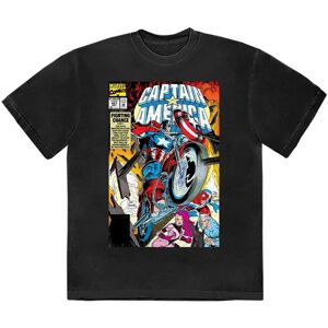 Marvel Captain America Wheel Comic Cover T Shirt - T-Shirt Marvel Captain America Wheel Comic Cover T Shirt - T-Shirt