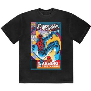 Marvel Spider Man Warning Comic Cover Black T-Shirt Marvel Spider Man Warning Comic Cover Black T-Shirt