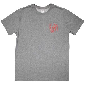 Korn L Grey Unisex Mini Red Logo T-Shirt Korn L Grey Unisex Mini Red Logo T-Shirt