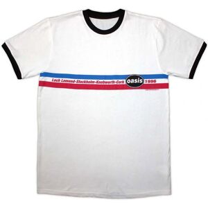 Oasis White Model 1996 Tour Horizontal Stripes Ringer T-Shirt Oasis White Model 1996 Tour Horizontal Stripes Ringer T-Shirt