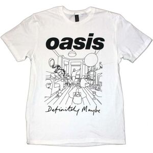 Oasis Definitely Maybe Line Drawing T-Shirt - Unisex, White, Large Oasis Definitely Maybe Line Drawing T-Shirt - Unisex, White, Large