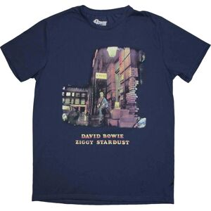 David Bowie Ziggy Stardust - Unisex Denim Blå T-Shirt XXL David Bowie Ziggy Stardust - Unisex Denim Blå T-Shirt XXL