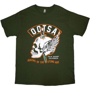 Queens Of The Stone Age Winged Skull Green T Shirt - T Shirt Queens Of The Stone Age Winged Skull Green T Shirt - T Shirt