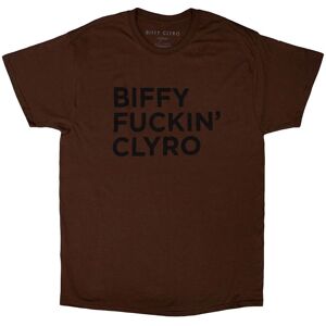 Biffy Clyro Biffy Text Logo T-Shirt - Unisex Brown M Biffy Clyro Biffy Text Logo T-Shirt - Unisex Brown M