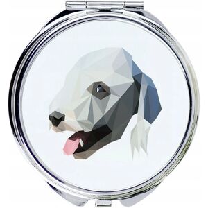Art-Dog - Bedlingtonin-terrieri - Koko 7 cm - Geometrinen kuvio - Peili Art-Dog - Bedlingtonin-terrieri - Koko 7 cm - Geometrinen kuvio - Peili