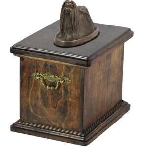 Art-Dog - Art Deco Dog Statue - Madera de abedul - Acentos de bronce - Hecho a mano - Urna Art-Dog - Art Deco Dog Statue - Madera de abedul - Acentos de bronce - Hecho a mano - Urna