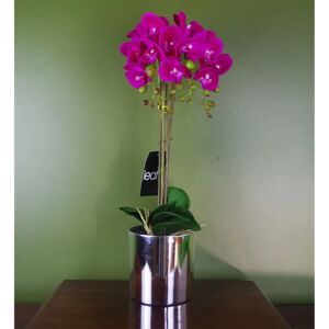 Dark Pink & Silver Artificial Orchid - Artificial Orchid, Real Touch, 52cm Dark Pink & Silver Artificial Orchid - Artificial Orchid, Real Touch, 52cm