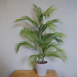 Green & Grey Artificial Palm Tree - 90cm Decorative Plant Green & Grey Artificial Palm Tree - 90cm Decorative Plant