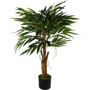 Ficus Tree - 100cm Green Longifolia Silk Leaves Natural Trunk Ficus Tree - 100cm Green Longifolia Silk Leaves Natural Trunk