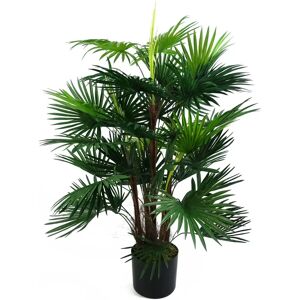 Green Artificial Fan Palm Tree - 90cm Lifelike Plastic & Natural Materials - Artificial Fan Palm Tree Green Artificial Fan Palm Tree - 90cm Lifelike Plastic & Natural Materials - Artificial Fan Palm Tree
